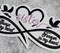 Memorial Infinity Collection: Patch Party Club, "SISTER" Eternal Remembrance 1-pc, Iron-On Embroidered Patch, Sz 6", Tribute Hono